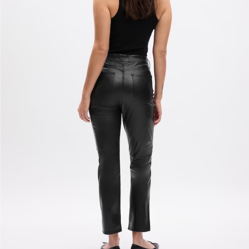 Gap High Rise Vegan Leather Vintage Slim Pants